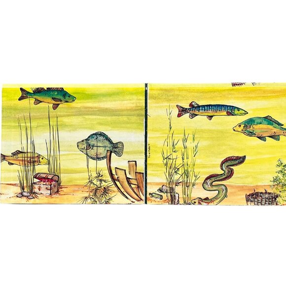 Vintage La Peche Au Tresor Tic Et Patte French Fishing Game Wooden Magnet - Picture 4 of 5